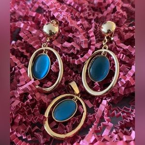 New Gold plated 18 carat durable earrings and necklace pendant.